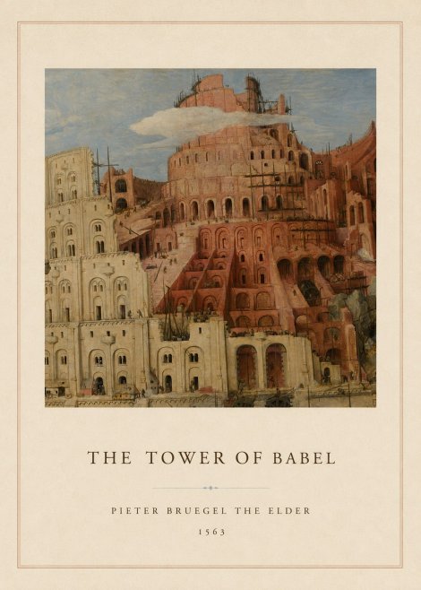 Pieter Bruegel The Tower of Babel XIII No4 - Póster