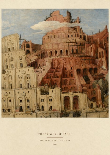 Pieter Bruegel The Tower of Babel XIII No6 - Póster