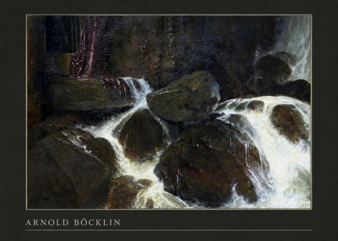 Arnold Böcklin The Nymph of the Waterfall No3 - Póster