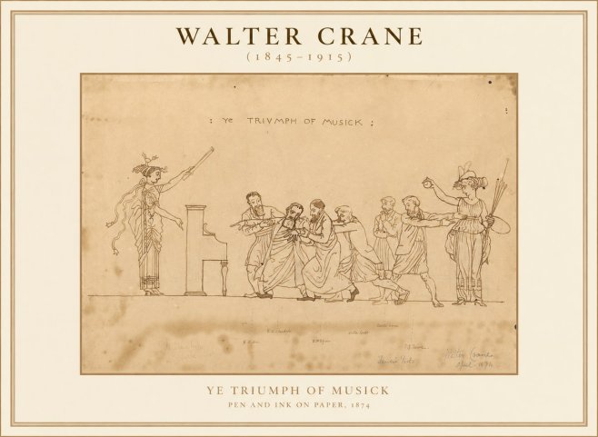 Walter Crane Ye Triumph of Musick No1 - Póster