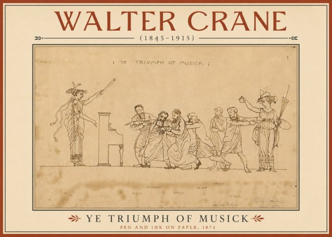 Walter Crane Ye Triumph of Musick No4 - Póster