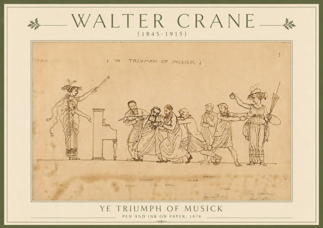 Walter Crane Ye Triumph of Musick No5 - Póster