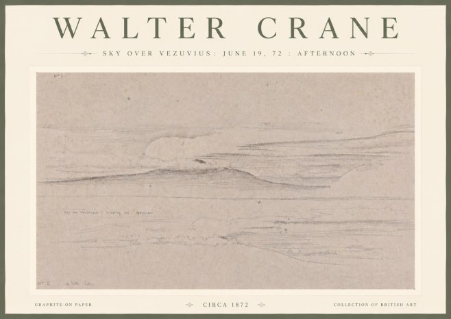 Walter Crane Sky over Vezuvius: June 19, 72 : Afternoon No4 - Póster