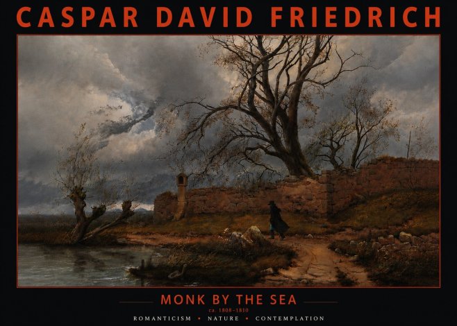 Caspar David Friedrich Autumn Landscape with Ruin No6 - Póster