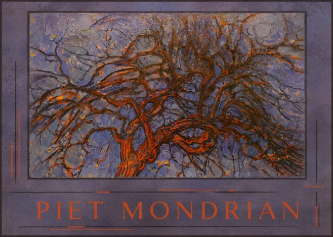 Piet Mondrian The Red Tree No3 - Póster