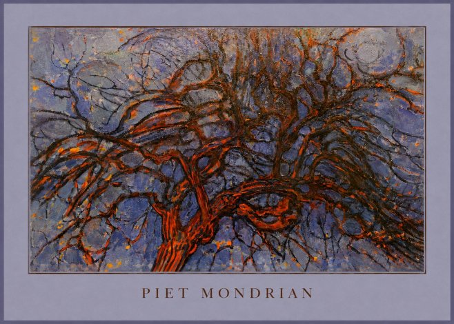 Piet Mondrian The Red Tree No4 - Póster