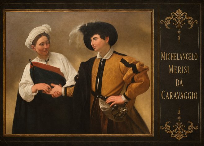 Michelangelo Merisi da Caravaggio The Cardsharps IV No3 - Póster