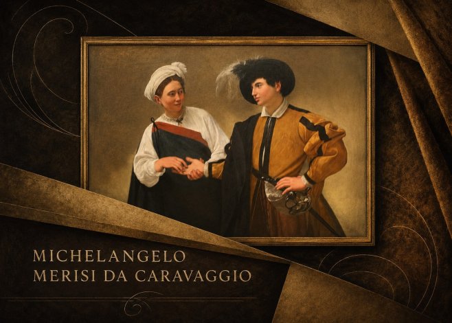 Michelangelo Merisi da Caravaggio The Cardsharps IV No4 - Póster