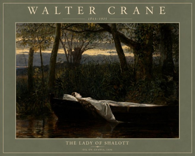 Walter Crane The Lady of Shalott No4 - Póster