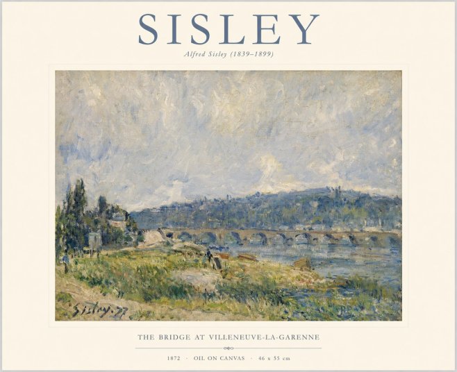 Sisley The Bridge at Villeneuve-la-garenne II No1 - Póster