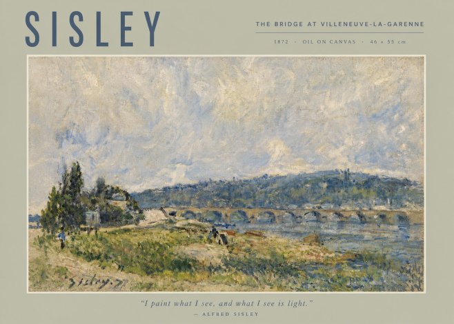 Sisley The Bridge at Villeneuve-la-garenne II No4 - Póster