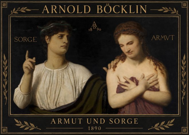 Arnold Böcklin Armut Und Sorge No1 - Póster