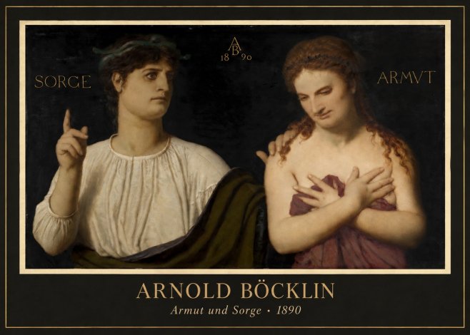 Arnold Böcklin Armut Und Sorge No3 - Póster