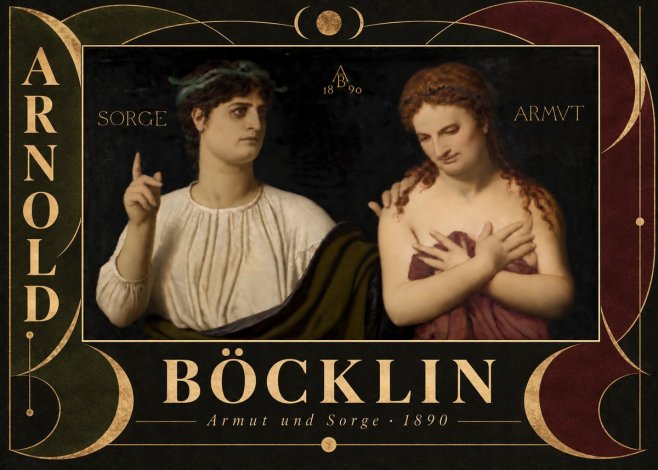 Arnold Böcklin Armut Und Sorge No6 - Póster