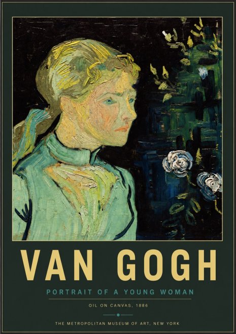 Van Gogh Portrait of a Young Woman No4 - Póster