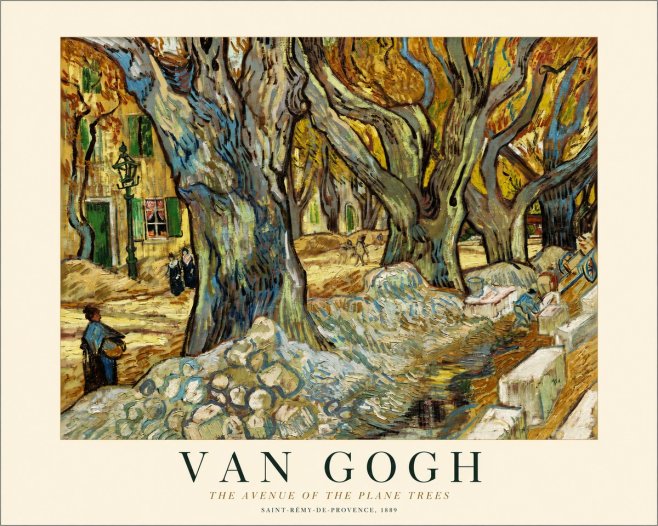 Van Gogh The Avenue of the Plane Trees No1 - Póster