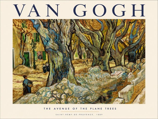 Van Gogh The Avenue of the Plane Trees No3 - Póster