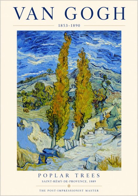 Van Gogh Poplar Trees No1 - Póster