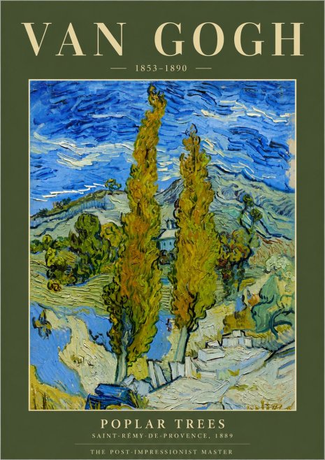 Van Gogh Poplar Trees No6 - Póster