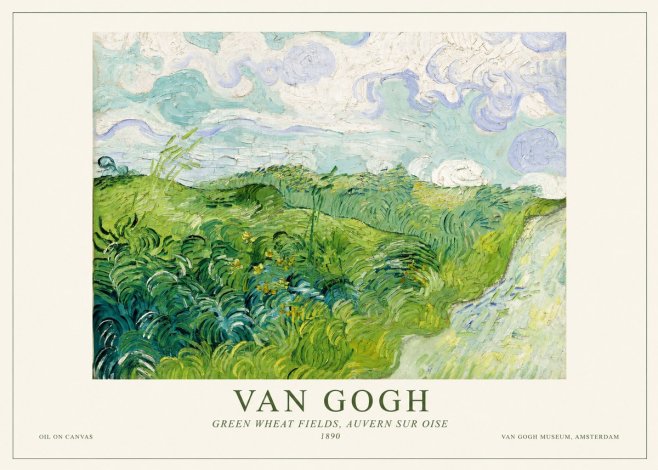 Van Gogh Green Wheat Fields, Auvern Sur Oise No1 - Póster