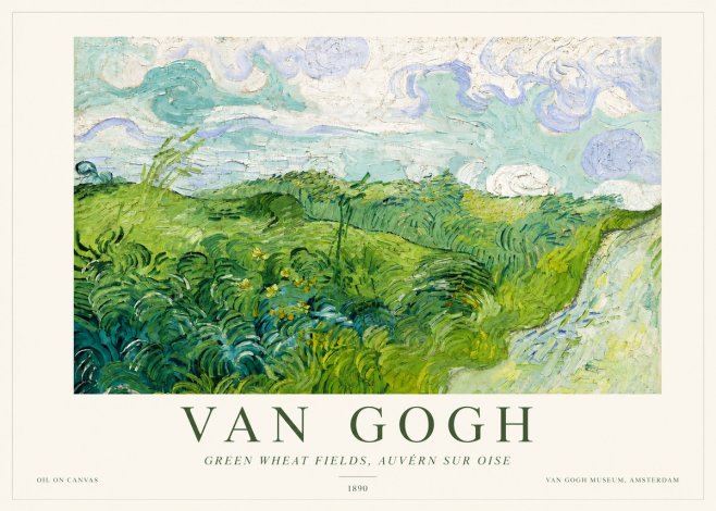 Van Gogh Green Wheat Fields, Auvern Sur Oise No3 - Póster