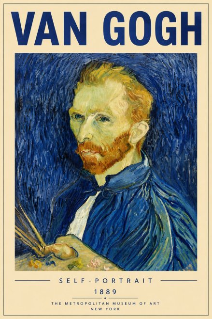 Van Gogh Self-portrait I No5 - Póster