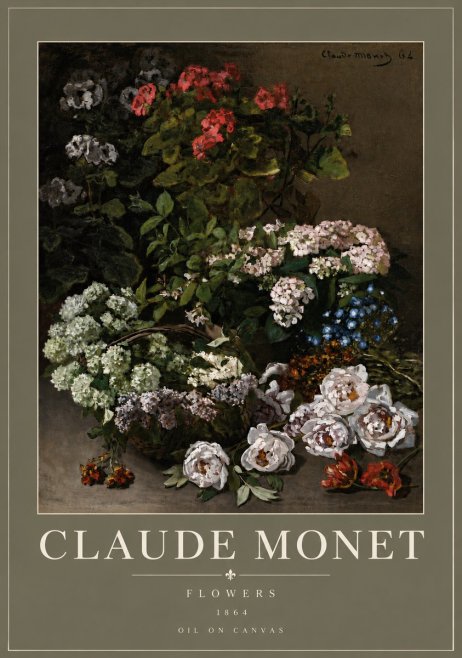 Monet Flowers No4 - Póster