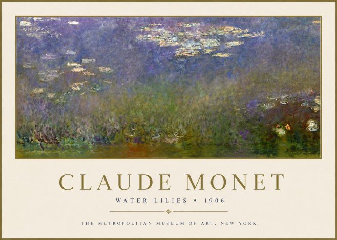Monet Water Lilies - 1906 No5 - Póster