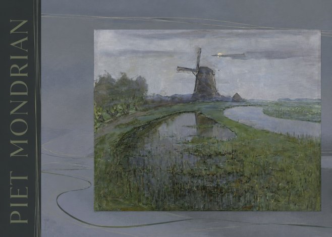 Piet Mondrian Windmill by the Water II No4 - Póster