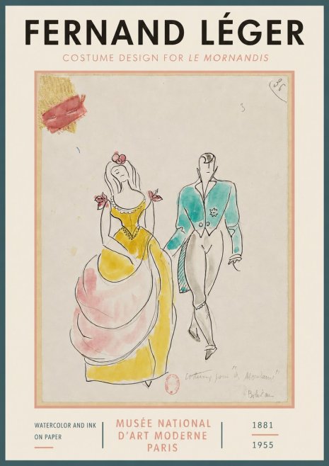Fernand Léger Costume Pour "Le Mandarin" No3 - Póster