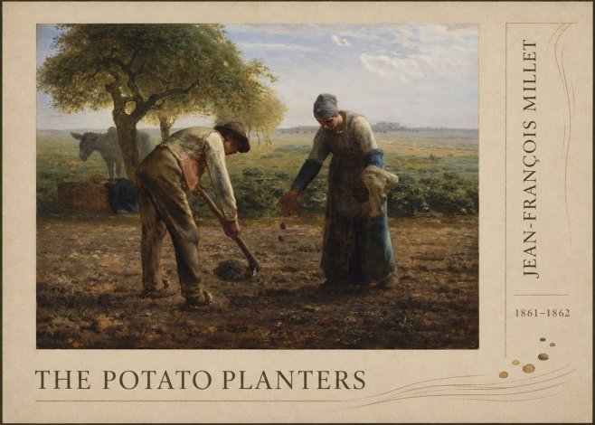 Jean-François Millet The Potato Planters No3 - Póster