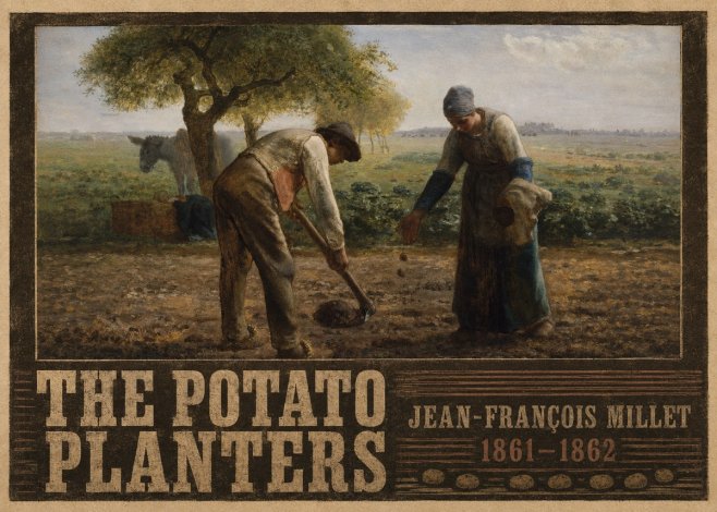 Jean-François Millet The Potato Planters No4 - Póster