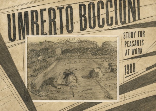 Umberto Boccioni Study for Peasants at Work No4 - Póster
