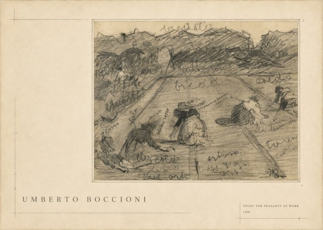 Umberto Boccioni Study for Peasants at Work No5 - Póster