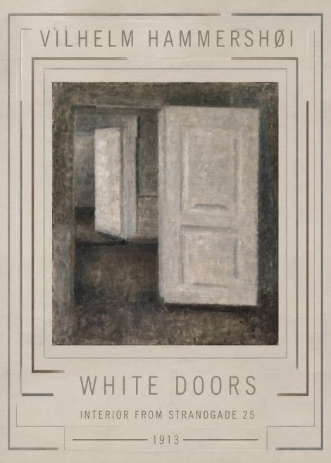 Vilhelm Hammershøi White Doors No6 - Póster
