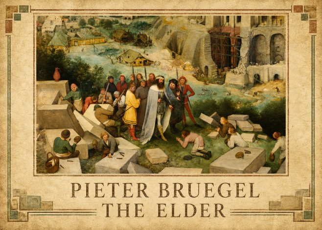Pieter Bruegel The Tower of Babel XIV No3 - Póster