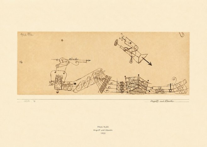 Paul Klee Angriff Und Abwehr No4 - Póster