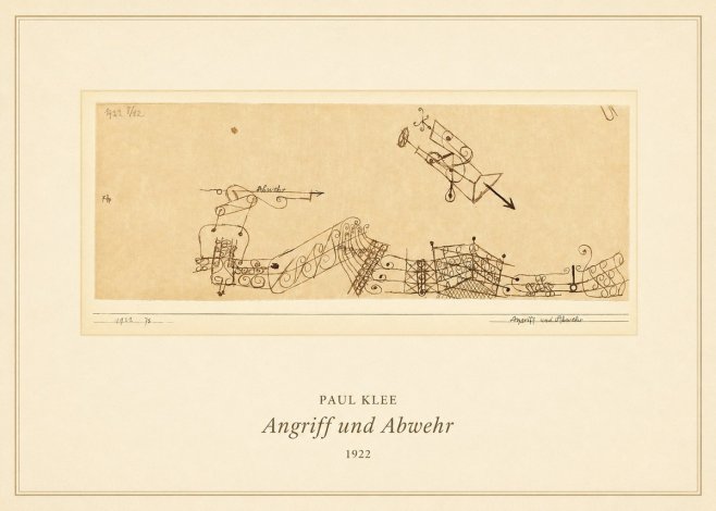 Paul Klee Angriff Und Abwehr No5 - Póster
