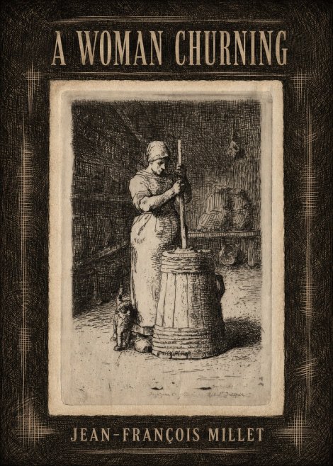 Jean-François Millet A Woman Churning No4 - Póster