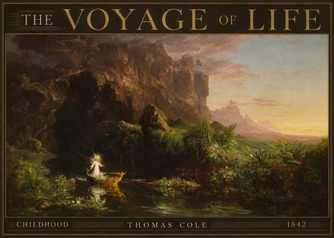 Thomas Cole The Voyage of Life: Childhood IV No4 - Póster