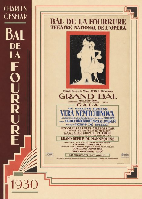 Charles Gesmar Bal De La Fourrure Théâtre National De L'opéra No2 - Póster