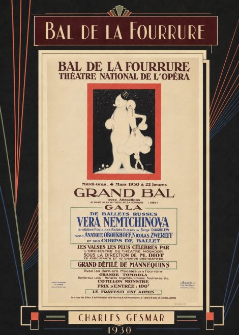 Charles Gesmar Bal De La Fourrure Théâtre National De L'opéra No4 - Póster