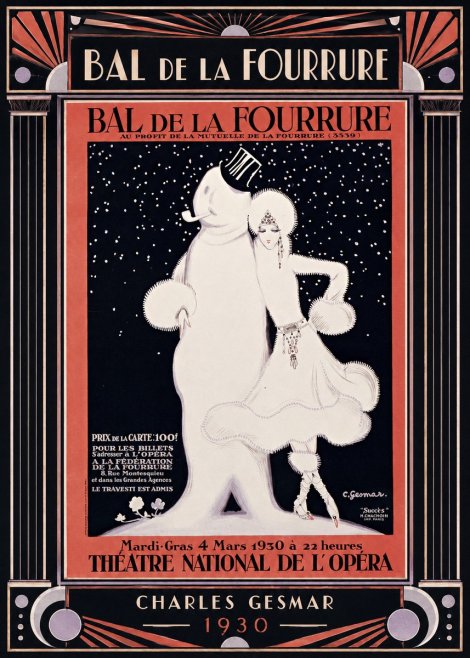 Charles Gesmar Bal De La Fourrure II No3 - Póster