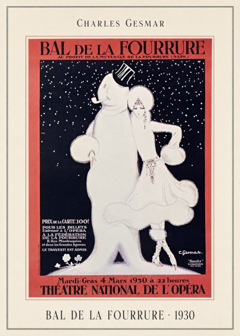 Charles Gesmar Bal De La Fourrure II No4 - Póster