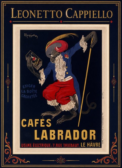 Leonetto Cappiello Cafés Labrador No1 - Póster