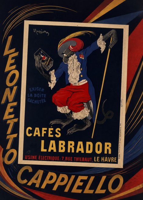 Leonetto Cappiello Cafés Labrador No5 - Póster