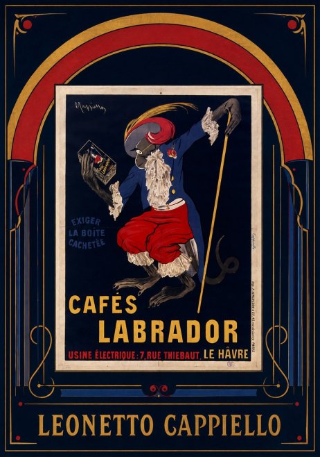Leonetto Cappiello Cafés Labrador No6 - Póster