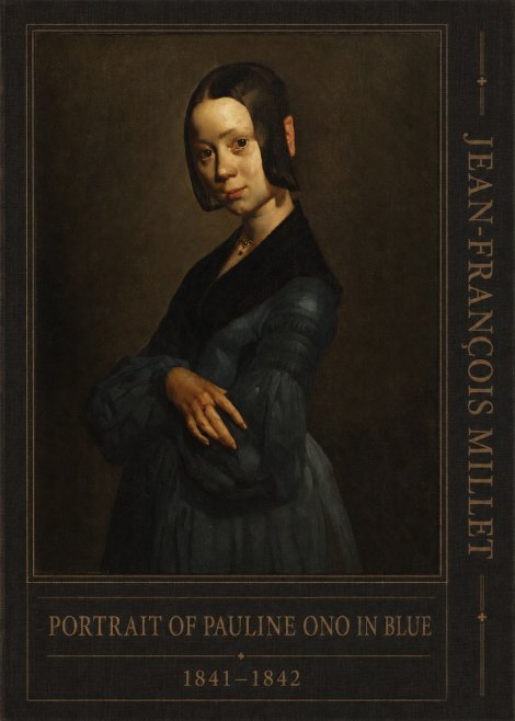 Jean-François Millet Portrait of Pauline Ono in Blue No5 - Póster
