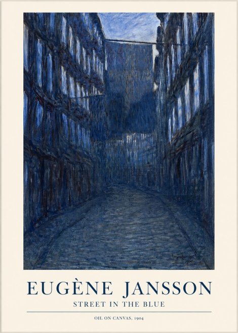 Eugène Jansson Street in the Blue No1 - Póster