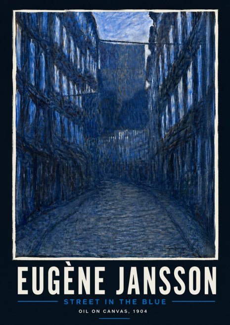 Eugène Jansson Street in the Blue No4 - Póster